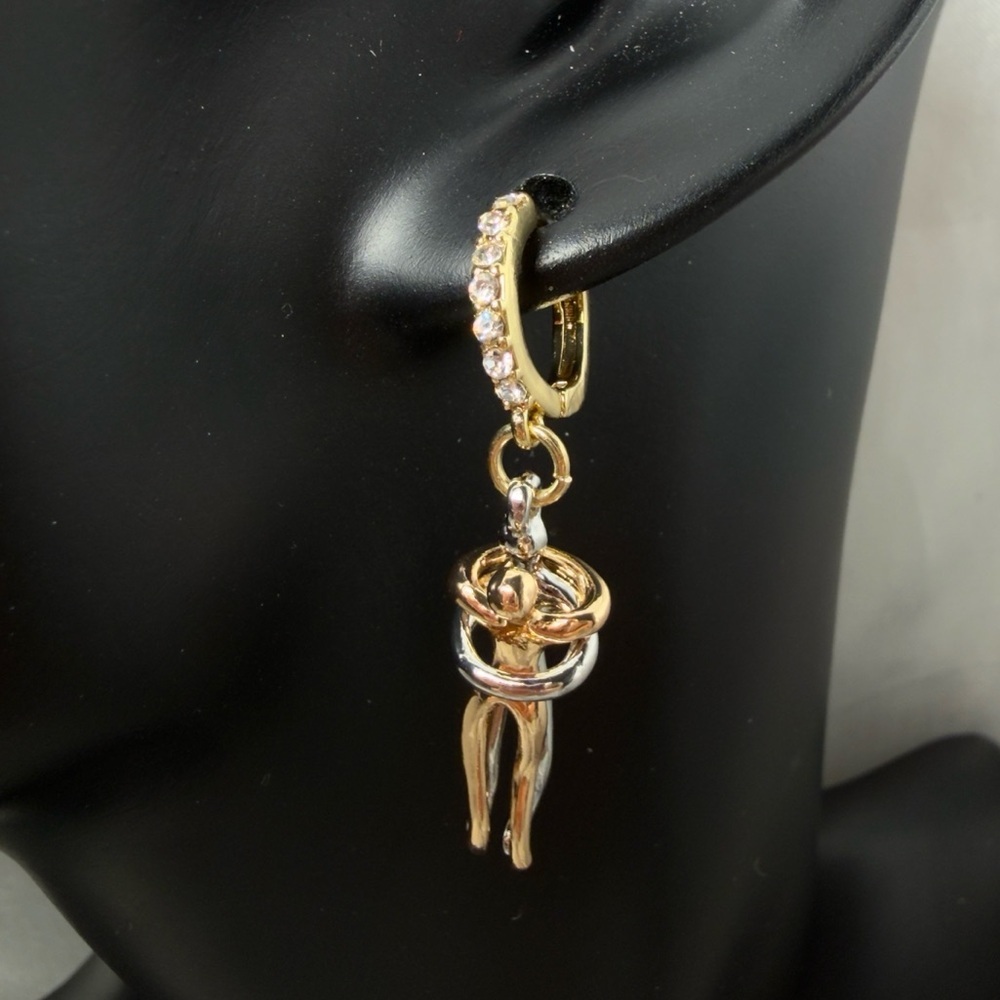 New Love stainless steel Gold and Silver Hoop Earrings